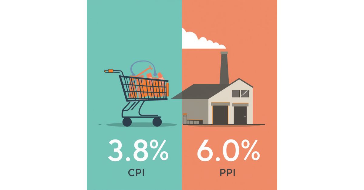 CPI at 3.8%, PPI at 6% 